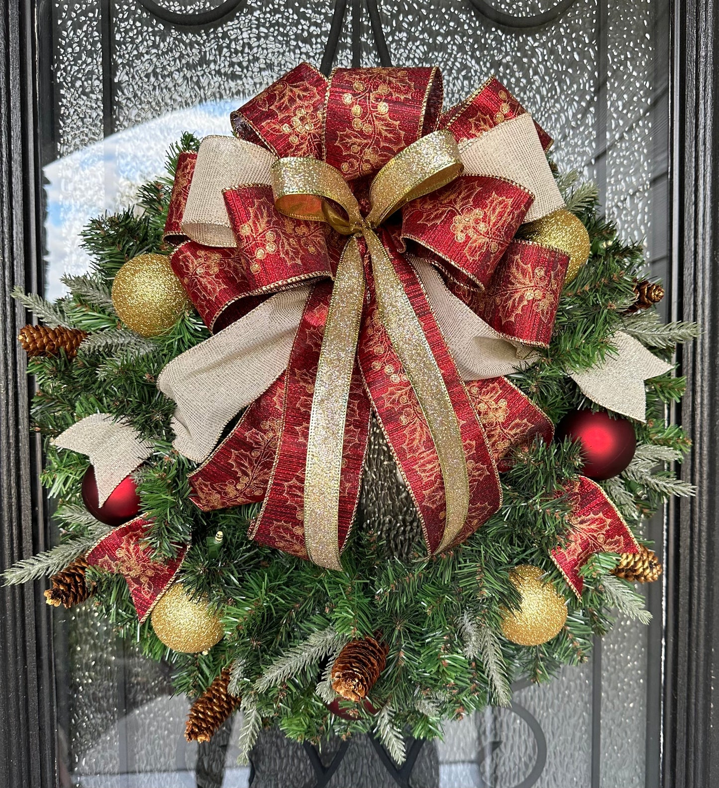 Christmas Wreath, front door Christmas wreath, holiday wreath