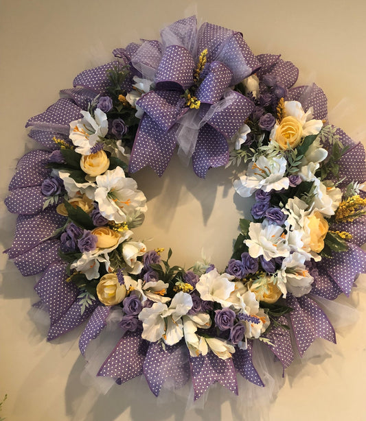 Purple Spring Wreath