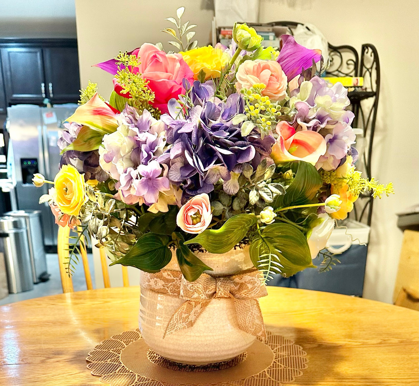 Purple Hydrangea Arrangement