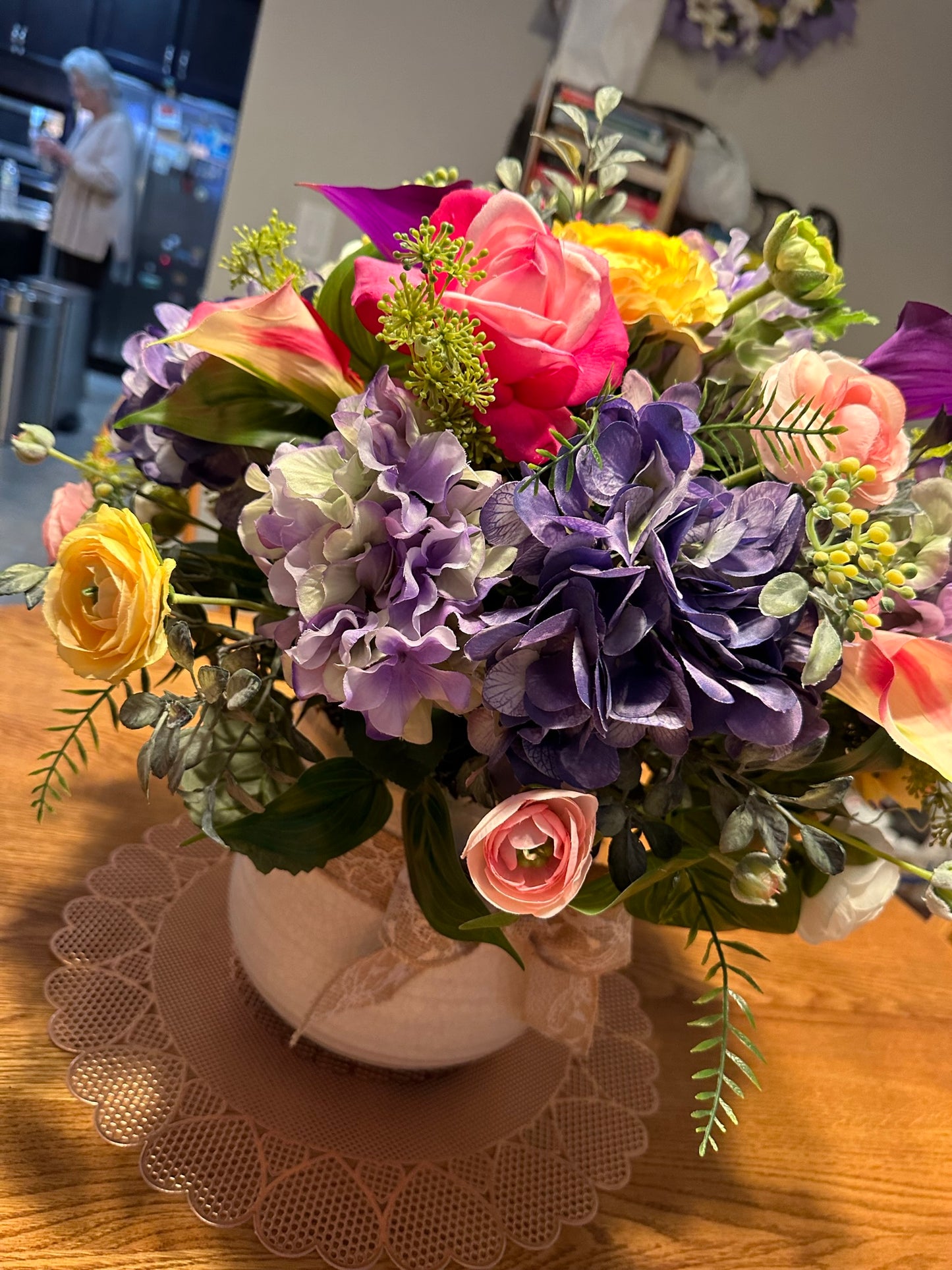 Purple Hydrangea Arrangement