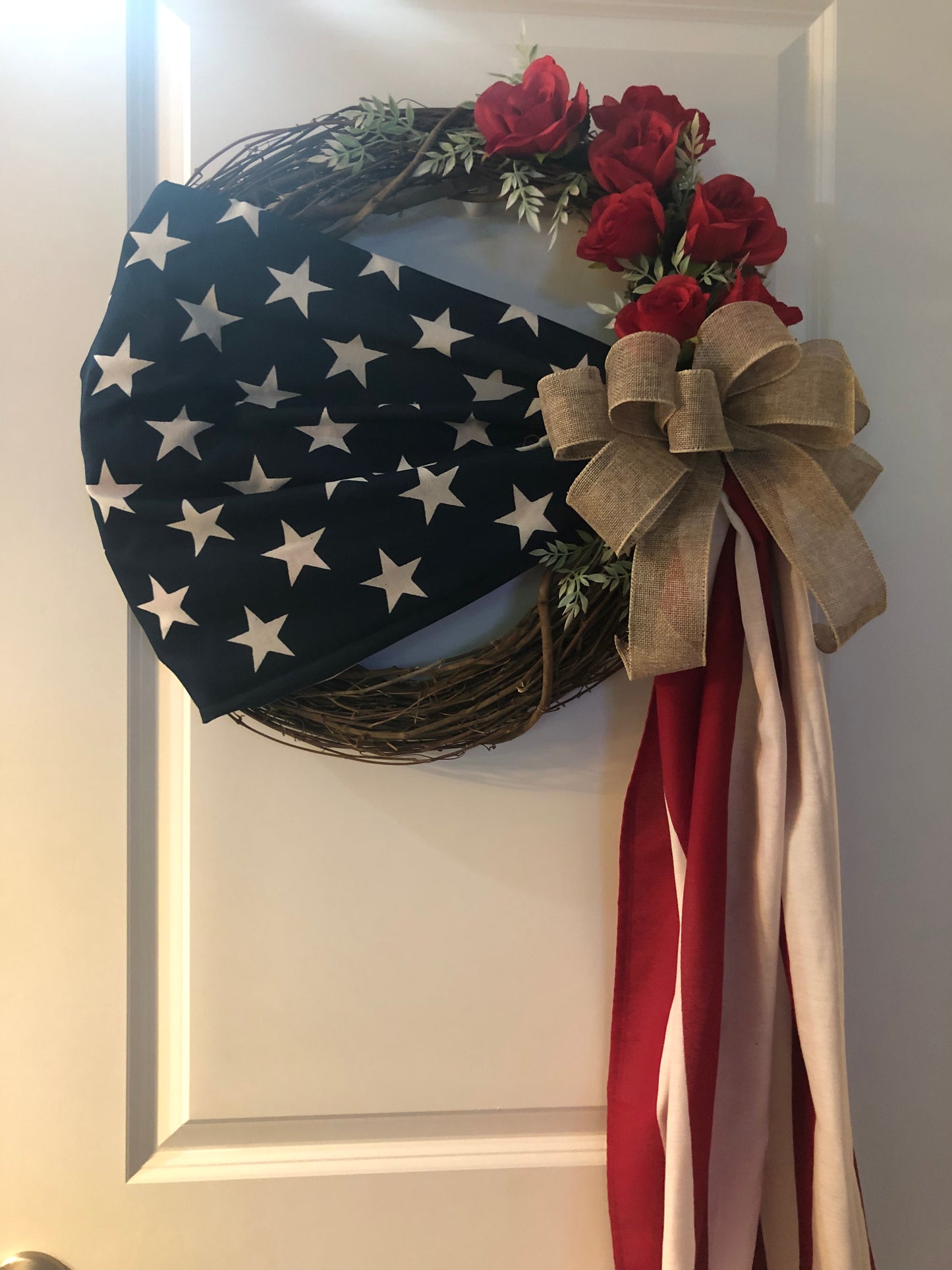 Patriotic Grapevine with American Flag