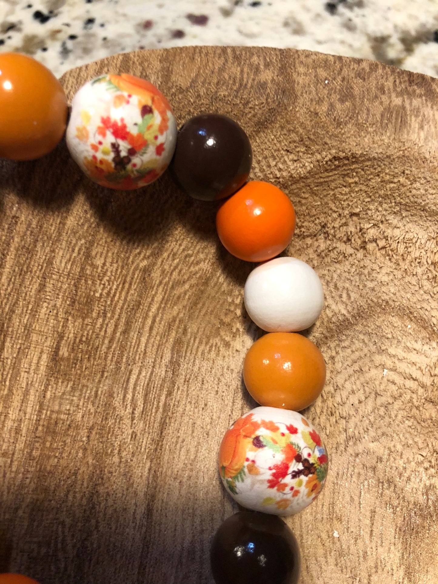 Fall Wood Bead Garland