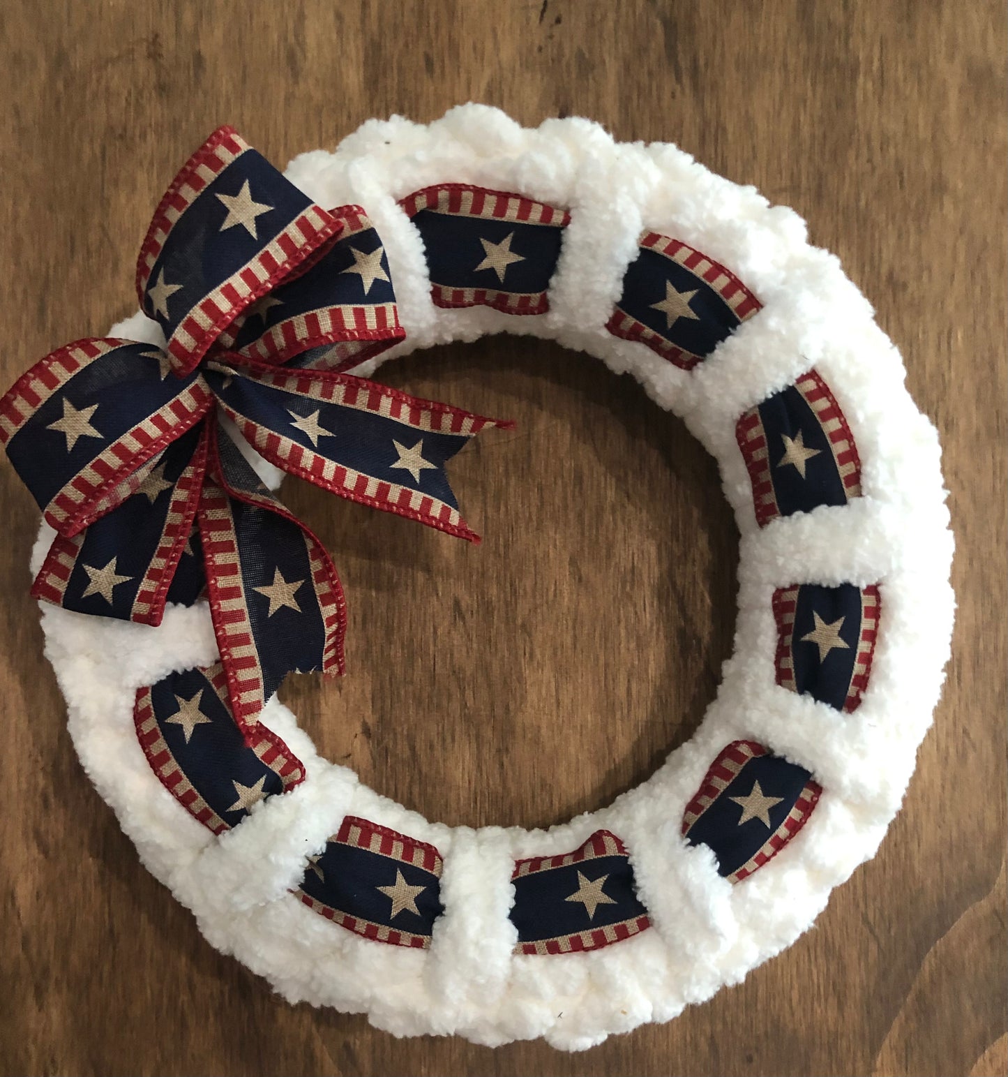 Small Patriotic Crochet Ring