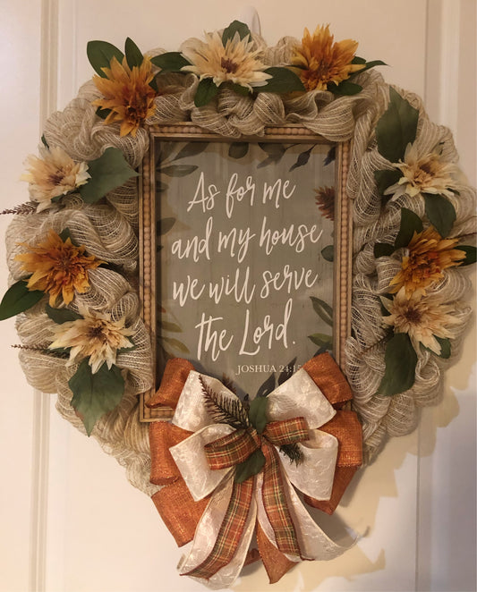 Joshua 24:15 Wreath